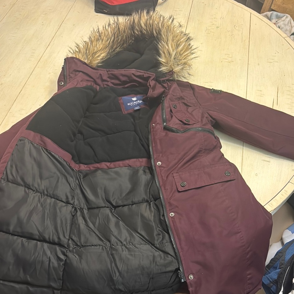 Rocawear Kids Jacket - Burgundy and Black